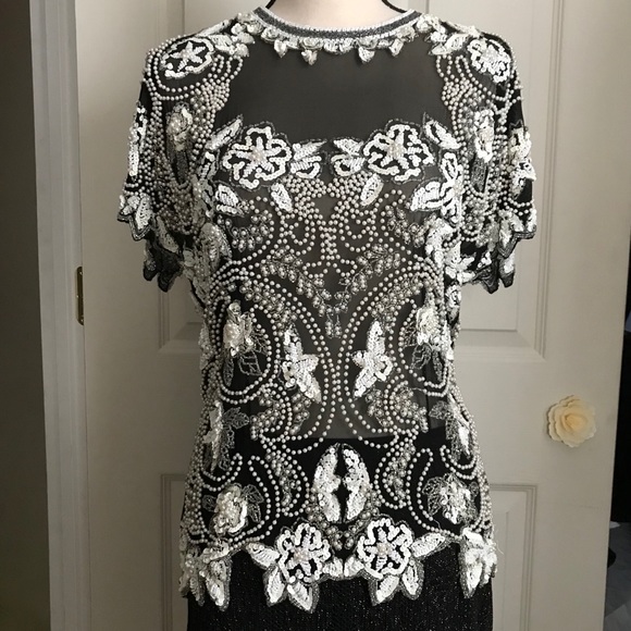 Vintage Beaded Blouse - Picture 1 of 11